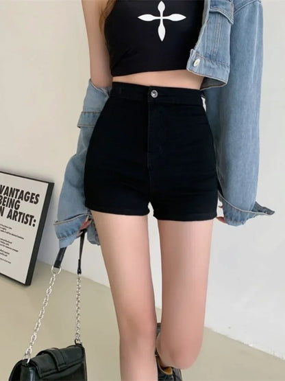 2024 New Running Shorts High Waist Denim Shorts Women Summer Korean Fashion Loose Jeans Sexy Wide-leg Pants Stylish Denim Short