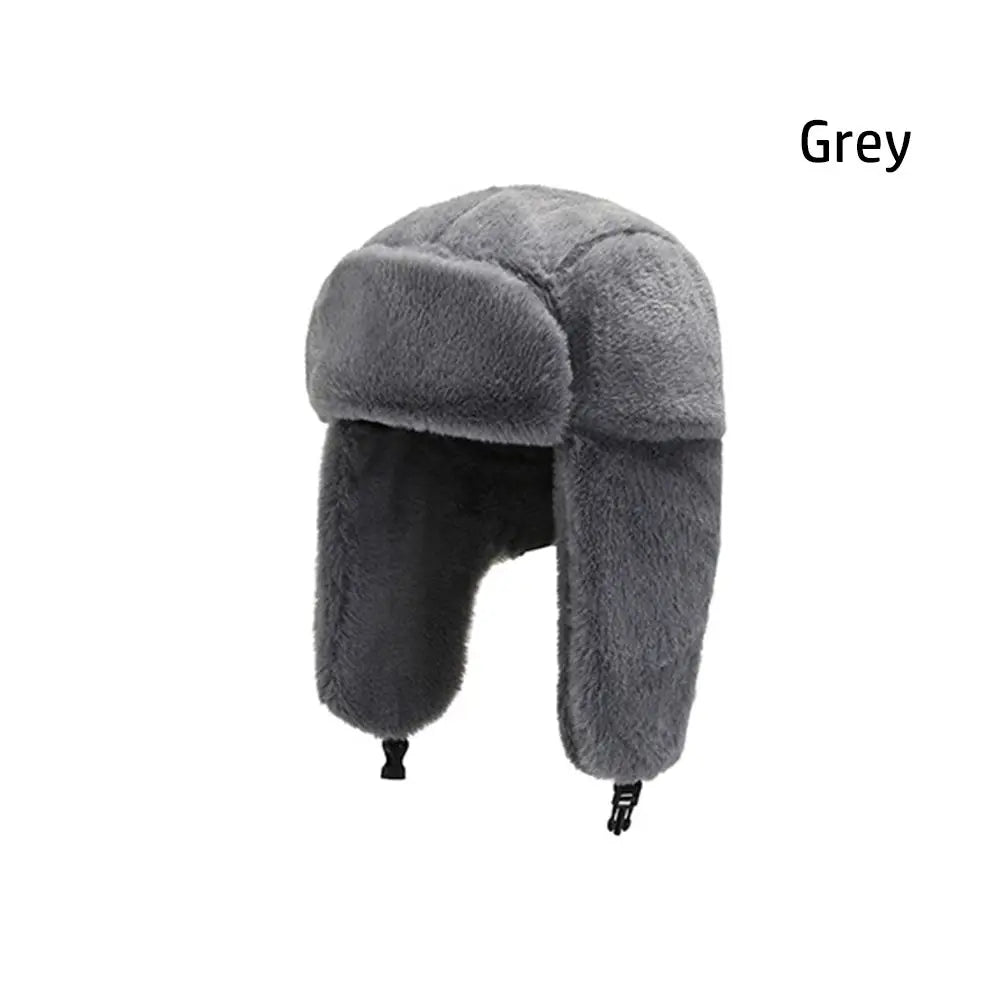 Women Men Thick Plush Windproof Winter Hat Russian Ushanka Snow Caps Bomber Hat