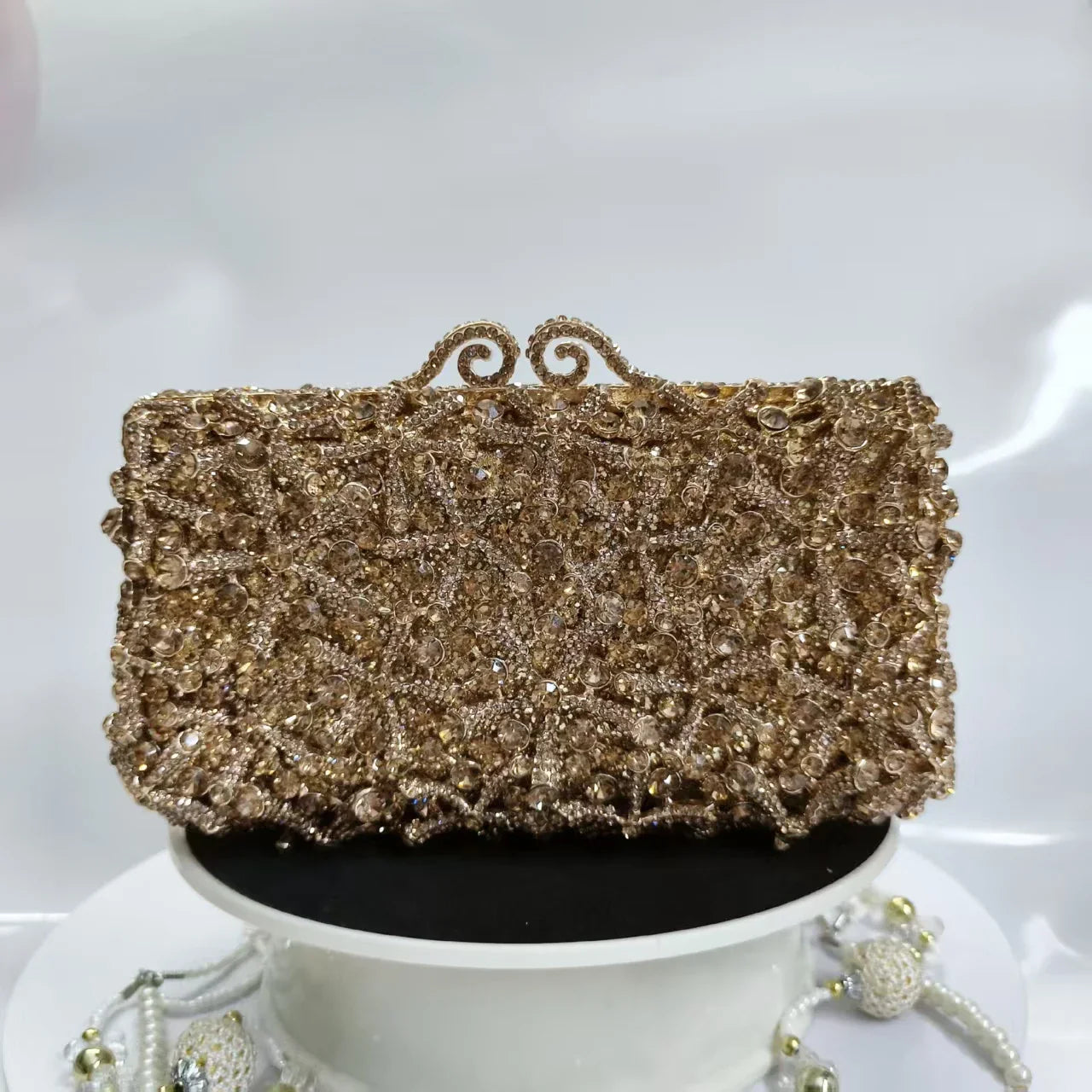 New Rhinestone Clutch Purse Women Elegant Wedding Party Bride Bag Prom Evening Handbag Sparkly Crystal Diamond Birthday Gift