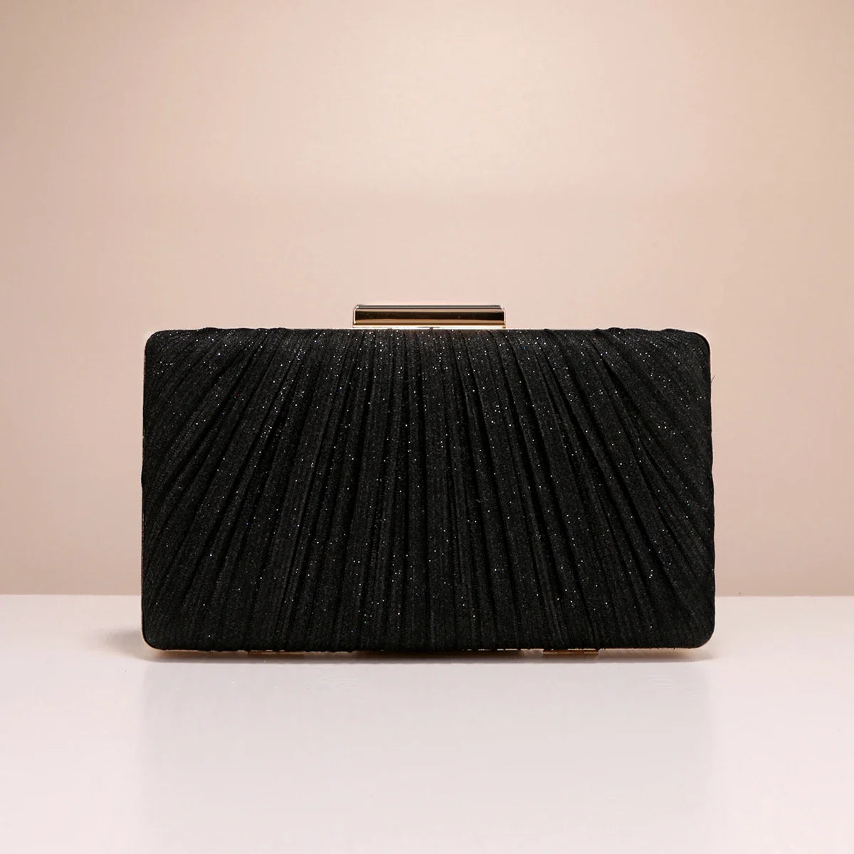 Fashion Women Clutch Bags Ruched Casual  Lady Evening Bags Golden Metal Chain Handbags Bling Sequined Banquet Dinner Prom Holder