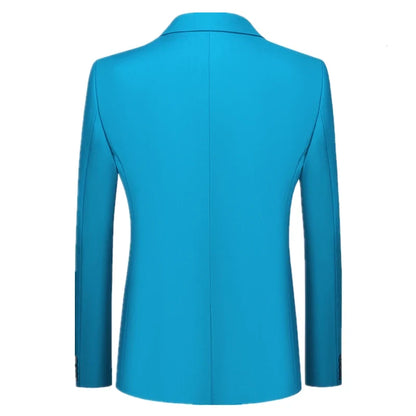 2026 New Men's Green Suit Jacket, Two Button V-Neck Coat, Wedding Party Formal Dress Tops Blue Red Yellow Green Blazers