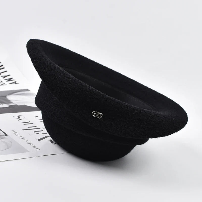 Women Elegant Party Formal Fedora Hat Winter Dome Basin Hat  Female Fashion Headwear