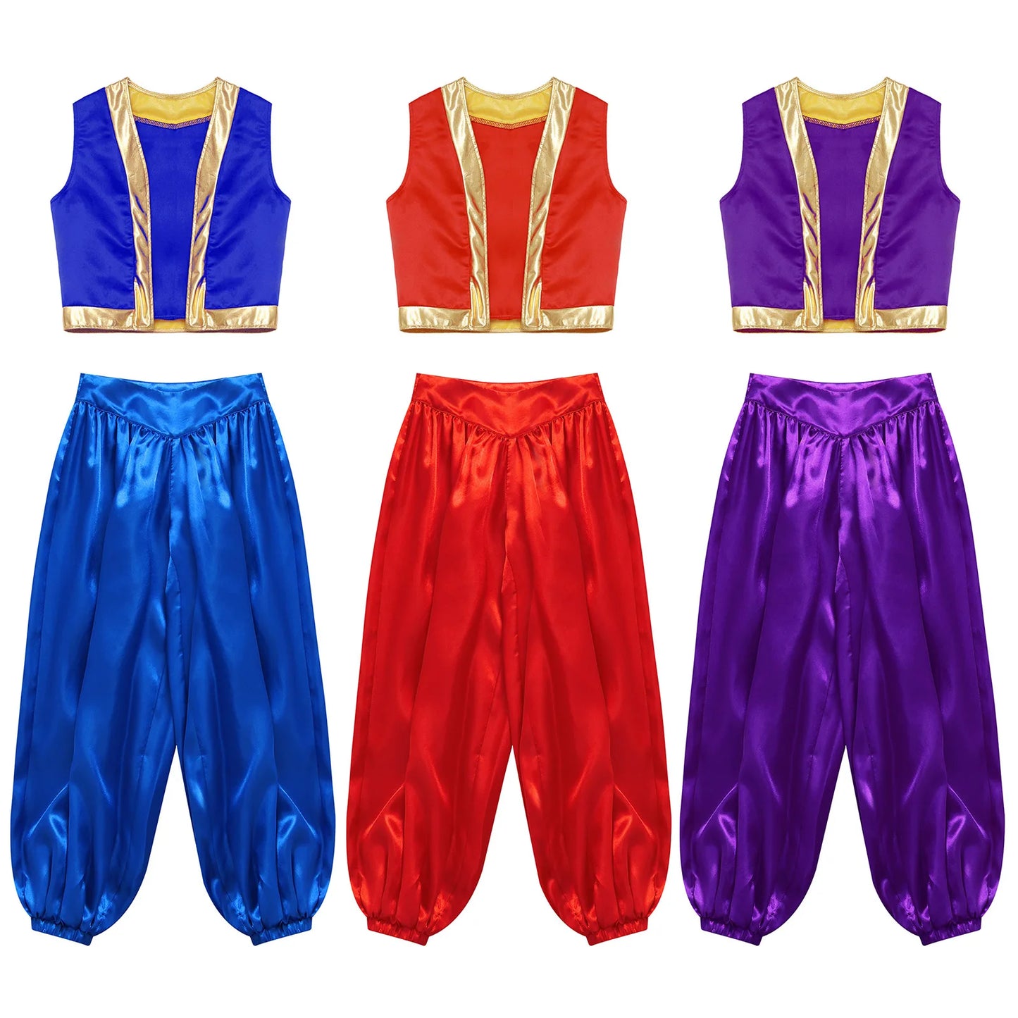 Girls Boys Fancy Dress-up Costume Arabian Costume Prince Role Playing Outfits Carnival Rave Party Suit Halloween Cosplay Costume