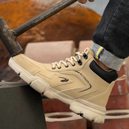 Work Safety Shoes Men Anti-smash Anti-puncture Work Sneakers Steel Toe Shoes Light Comfort Security Boots Indestructible Shoes