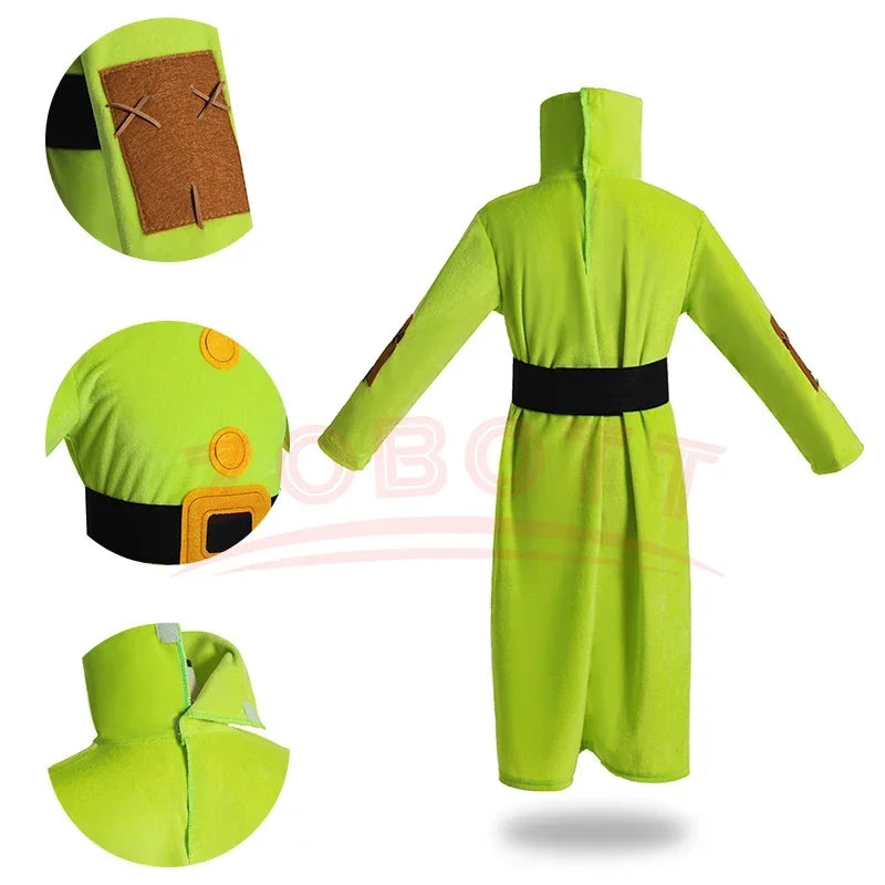 Seven Dwarf Man Costume Snow Princess Outfit Christmas Child Boys Girls Big Ears Elf Pixie Cosplay Santa Party Clothes For Kids
