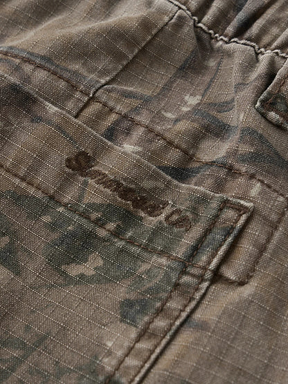 2026 Summer New Distressed Camouflage Shorts Men Loose Baggy Cargo Pants 270gsm Cotton Washed Frayed Hem Tactical Shorts
