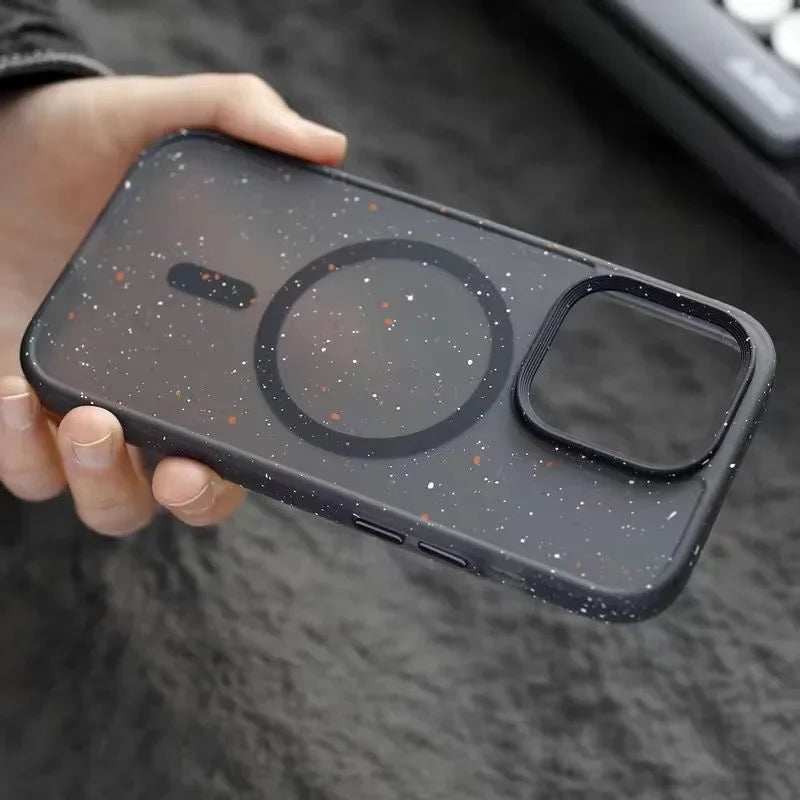 Art Ink Dots Pattern Silicone Soft For MagSafe Phone Case For iPhone 17 Air 16 15 14 13 Pro Max Magnetic Wireless Charge Cover