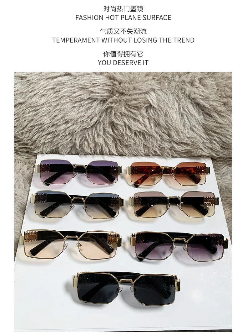 Metal Women's Sunglasses High Quality High Sense Trend Street Sun Glasses Girls Sunshade Glasses UV400