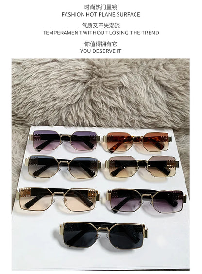Metal Women's Sunglasses High Quality High Sense Trend Street Sun Glasses Girls Sunshade Glasses UV400
