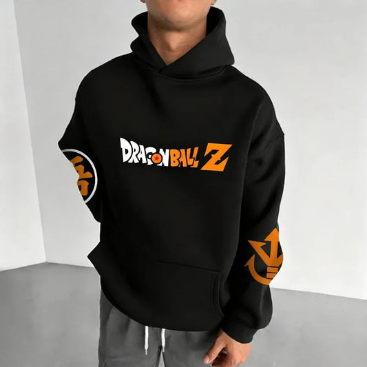 DRAGON BALL Men's Hoodie Sweatshirt Son Goku Anime Spring Autumn and Winter Boys Cotton Long-sleeved Brand Parent-child Outfit
