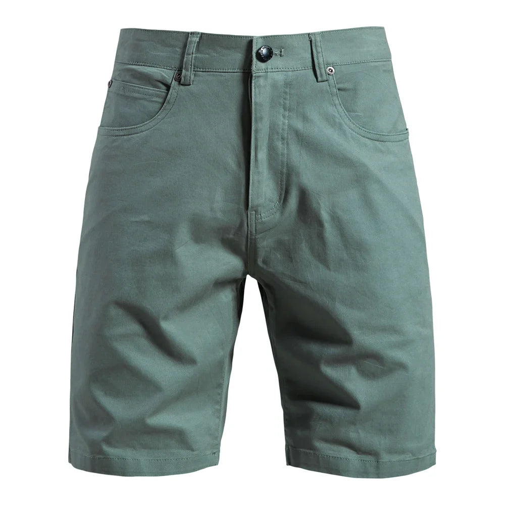 Men's 100% Cotton Summer Shorts Casual 11-Tone Multi-Pocket Lightweight Street Shorts