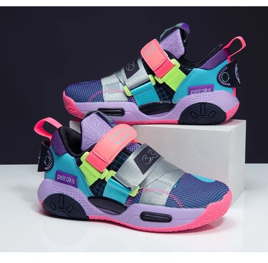 Children‘s Basketball Shoes Non-slip Breathable Training Sneakers Sport Boys Outdoor Comfortable Running Shoes