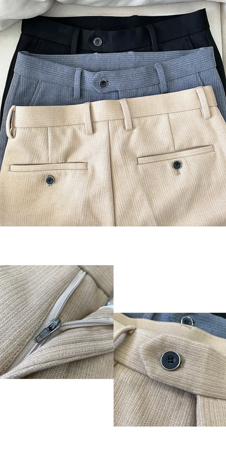 2025 Autumn Winter New Casual Woolen Suit Pants High Quality Slim Fit Dress Pants Men's Formal Business Office Social Trousers