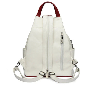 Women Leather Backpacks Zipper Female Chest Bag Travel Back Pack Ladies Bagpack Mochilas School Bags for Teenage Girls Sac A Dos