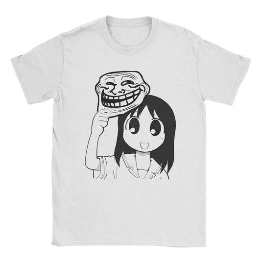 Man T-Shirt Osaka Autistic Funny Kawaii Ayumu T Shirts Fashion Anime Azumanga Daioh Summer Tee Shirt Pure Cotton Tops Plus Size