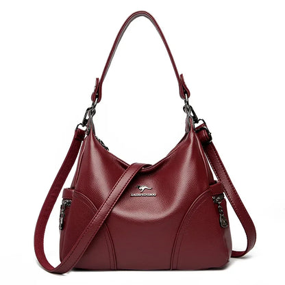 The New Style Bag Leather Luxury Handbags Women Bag Designer Solid Color Women Shoulder Messenger Bags for Women 2024 Sac A Main