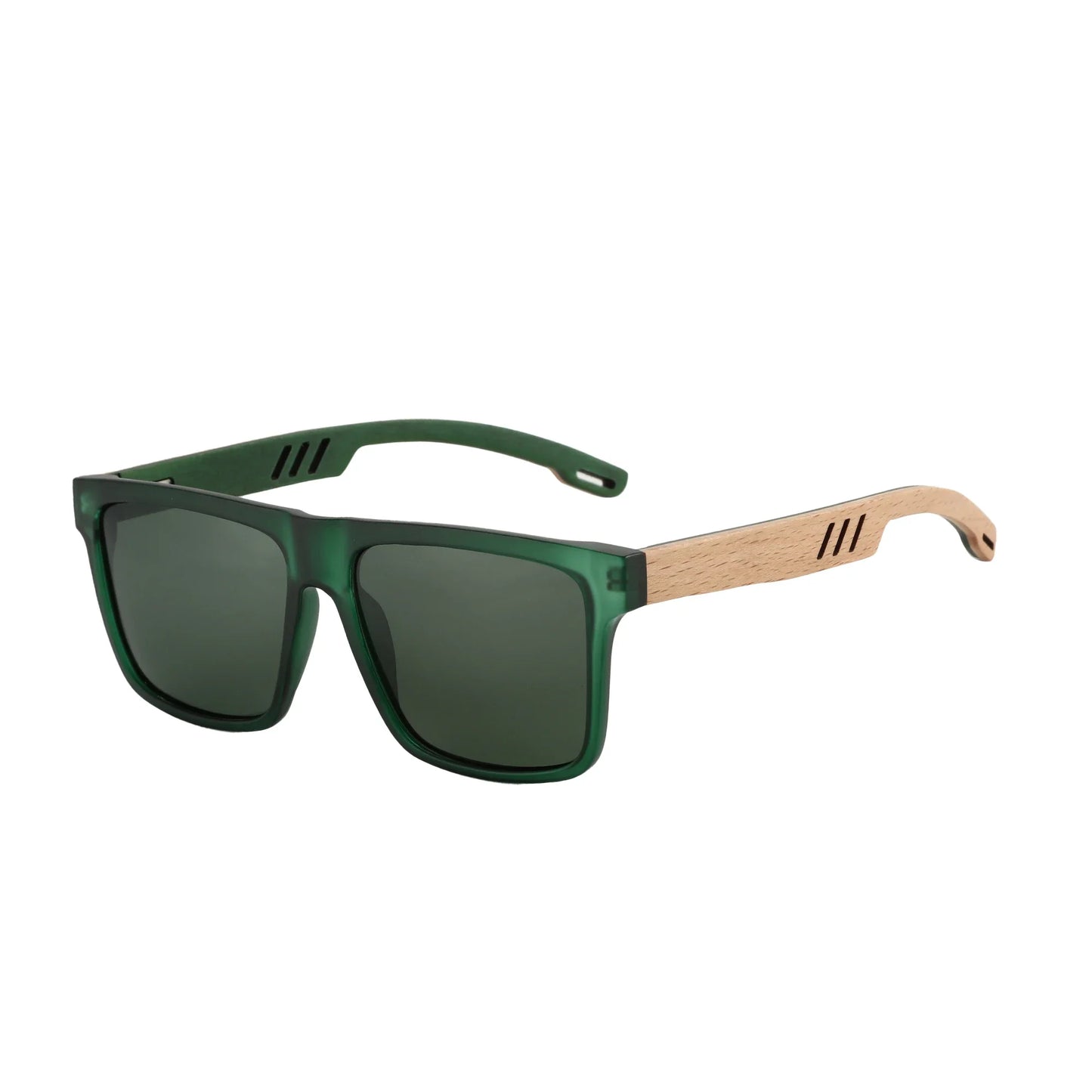 Walnut Wood Sunglasses with Dark Polarized Lenses for Men and Women | UVA/UVB Ray Protection