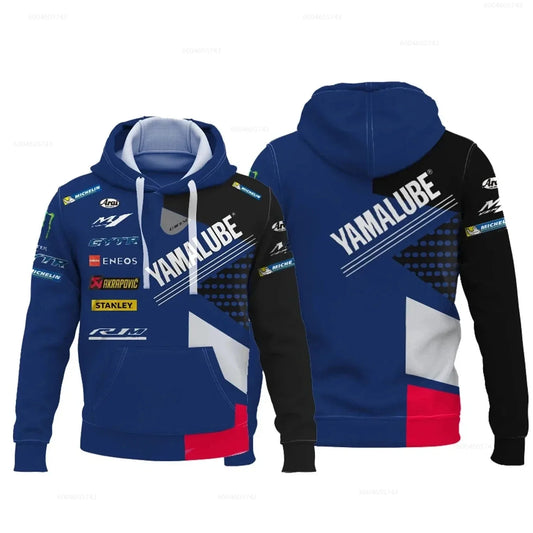 M1 Racing Suit Men's 3D Printed Motorcycle Hoodie, Suitable for Extreme Sports and Motorcycle Riding
