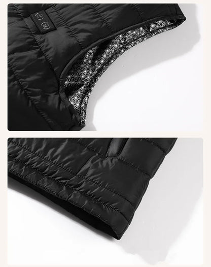 New Winter Unisex V-Neck 22 Zone Heat Resistant Warm Vest Middle-Aged And Elderly People Worn Both Inside And Outside Waistcoat