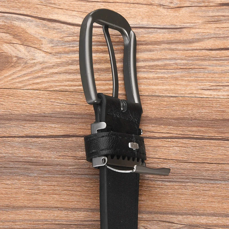 High Quality Men's Alloy Pin Buckle Belt Simple And Versatile Men's Business Belt Unisex Gift Suitable For Formal Occasions