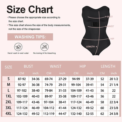 Women Sexy Shapers Bra Lifter Thong S-4XL Bodysuits Slimming Waist Invisible Front Closure Underwear Removable Strap Lingeries