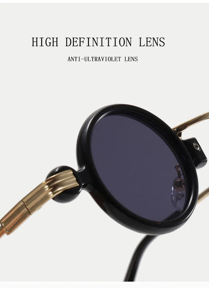 Round Steampunk Sunglasses For Men Retro Fashion Punk Sunglasses Women Trendy Vintage Glasses Dropshipping Gafas De Sol Hombre