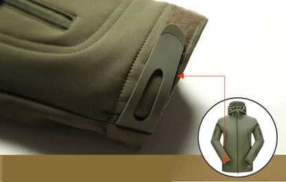 Men's Hooded Casual Military Outdoor Utility Jacket Fashion Sharkskin Soft-Shell Tactical Waterproof Combat Bomber Jacket