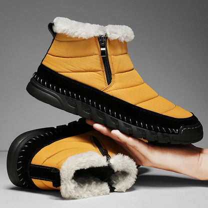 New Fashion Men's Boots Winter Plush Men Snow Boots Warm Fur Ankle Boots Outdoor Non-slip Sneakers Winter Casual  Boots Size 46