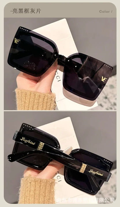Rimeless Polarized Sunglasses Women Oversized Square Sun Glasses Ladies UV400 Classic Goggle Oculos De Sol Feminino