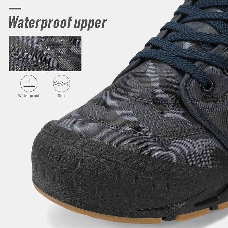 Men Winter Snow Boots Super Warm Men Hiking Boots Waterproof Men's Boots Outdoor Sneakers Non-slip Rubber Men's Work Ankle Boots