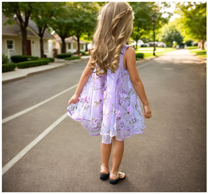 Summer Girls Flower Dress Kids Girl Beach Dresses Chiffon Kids Dresses Floral Teenager Girls Clothes 6 8 10 12 14 Year