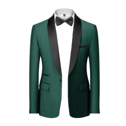2026 Men's Skinny Terno Masculino, Formal Slim Fit Tuxedo Prom Suit / Male Groom Wedding Blazers High Quality Dress Jacket Coat