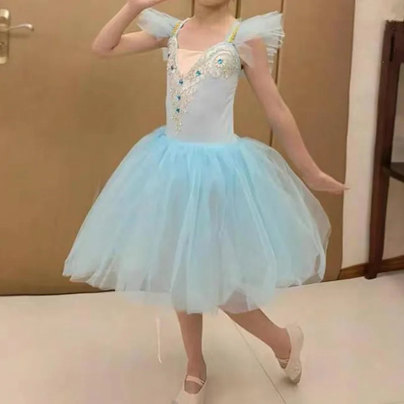 Fashion Children's Day Ballet Dress Kids Tutu Puffy Dance Wear Princess Dresses Girls Summer Performance Clothes Girl Vestidos