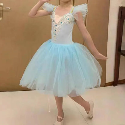 Fashion Children's Day Ballet Dress Kids Tutu Puffy Dance Wear Princess Dresses Girls Summer Performance Clothes Girl Vestidos