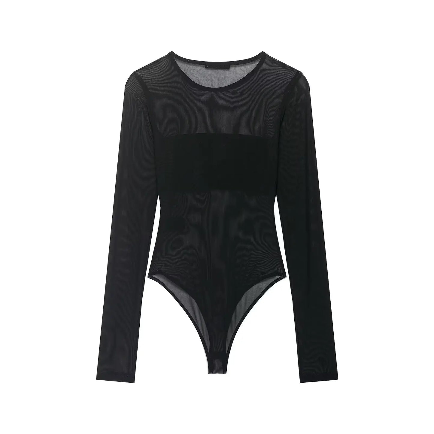 Chic Sheath Sexy Brown Streetwear Night Party Jumpsuit Fashion 2026 Club Long Sleeve Cool Strapless Sheer Mujer Tops