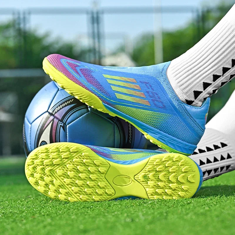New Men Football Boots Outdoor Sport Training Soccer Shoes Match Boys Adult Cleats Breathable Non Slip Long Spikes Comfortable