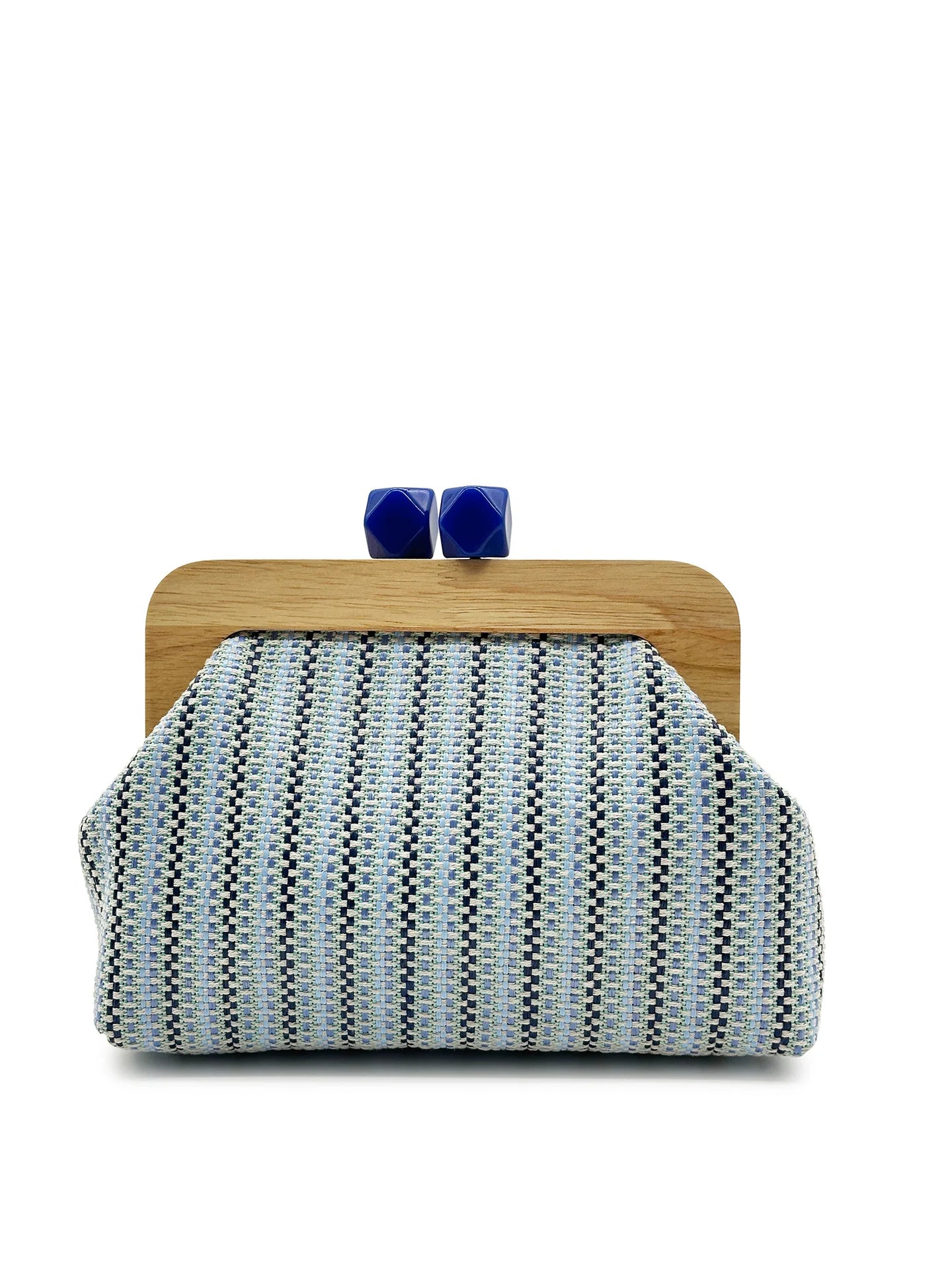 Colorful Striped PP Straw Clucth Bag for Women Wooden Clip Shell Shoulder Crossbody Bags Casual Weave Summer Beach Bag 2026