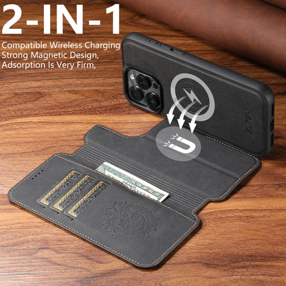 Faux Leather Wireless Charging Card Holder Stand Wallet Magnetic Flip Cover Phone Case For iPhone 17 Pro Max 16 Plus 15 14 13