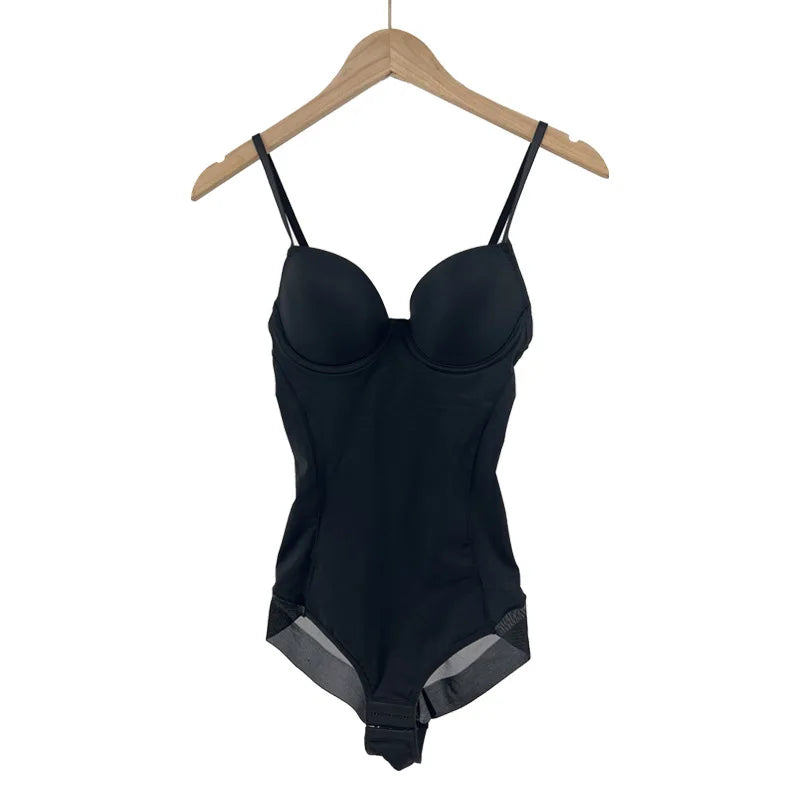Underwire Wine Bodysuit Women Shapers Stretch Solid Color Silky Underwear Shapewear Body Shaper