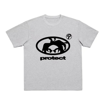Men's T-shirt 100% Pure Cotton Top Summer Harajuku Short Sleeved T-shirt Retro Korean Fashion Y2k Street Short Sleeved T-shirt