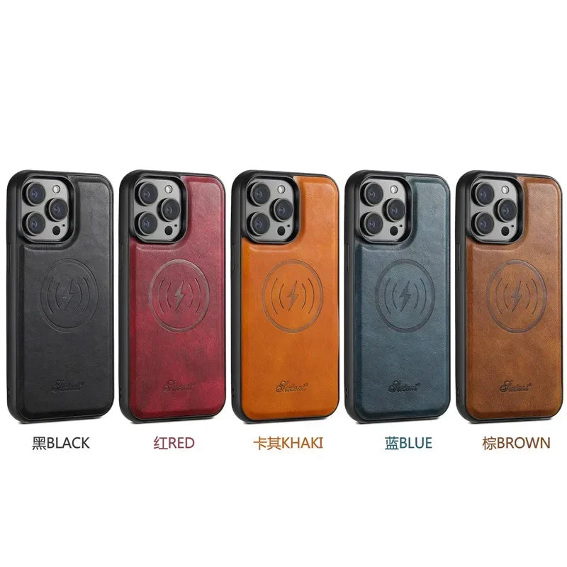 Magsafe Magnetic 2 In 1 Detachable Wallet Leather Case For iPhone 12 13 14 15 16 17 Pro Max Plus 16E 17 Air Holder Cover