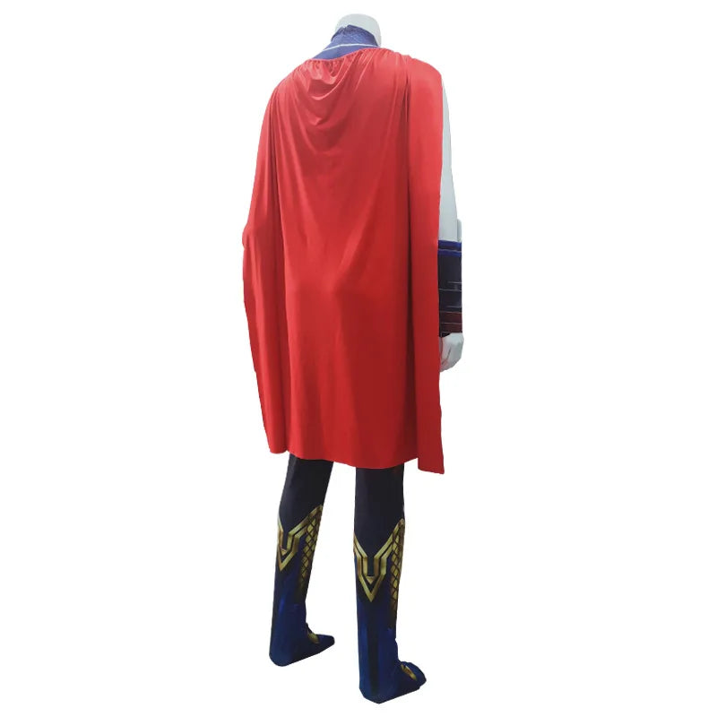 Thor Love and Thunder Cosplay Costume TV&Movie Superhero Suit Halloween Felt Sleeves Costumes with Cape for Kids Adult