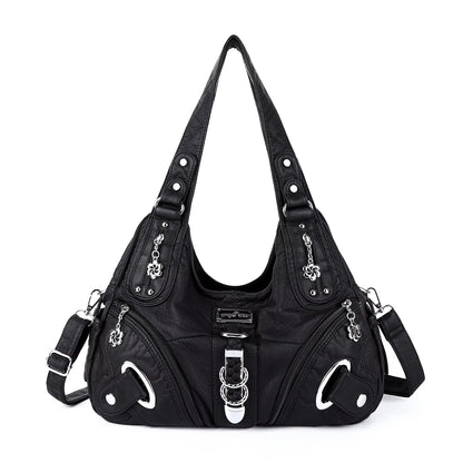 Women Handbags Fashion Shoulder Bag Large Black Tote Top-handle Shopping Pack Multiple Pockets Satchel Lady  Purse