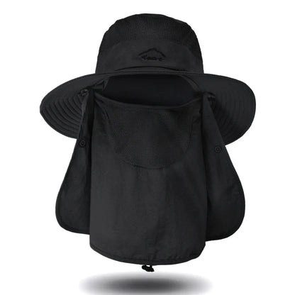 Fisherman's hat, male sun hat, summer outdoor quick drying sun hat, fishing breathable sun hat, female face mask hat