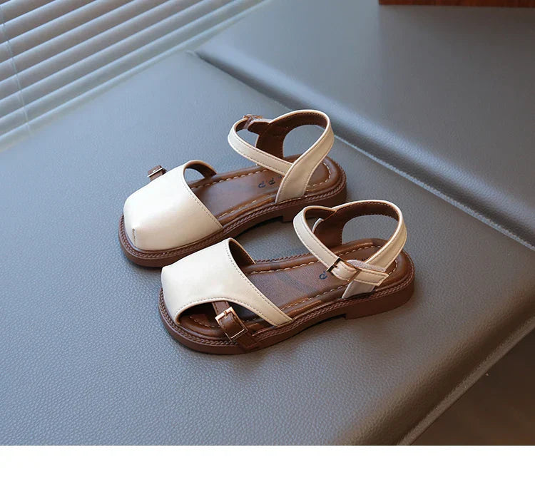 Summer Quick-Dry Children’s Sandals for Girls Non-Slip Soft Sole Toddler Flats Shoes  Princess Style Shoes Party School Elegant