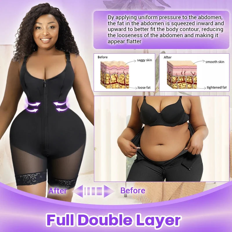 Women's Postpartum Tummy Control Body Shaping Garment Butt Lifter Shapewear Panties Without Hip Pads