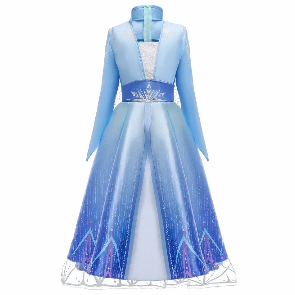 Elsa Anna Kid Princess Girls Dress Rapunzal  Kids Cosplay Halloween Vestidos Children Costume Birthday Party Dress