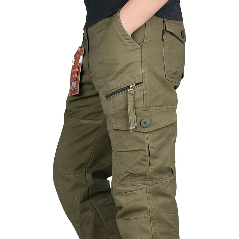 Tactical Pants Men Military Army Black Cotton ix9 Zipper Streetwear Autumn Winter Cargo Pants Men military style Trousers