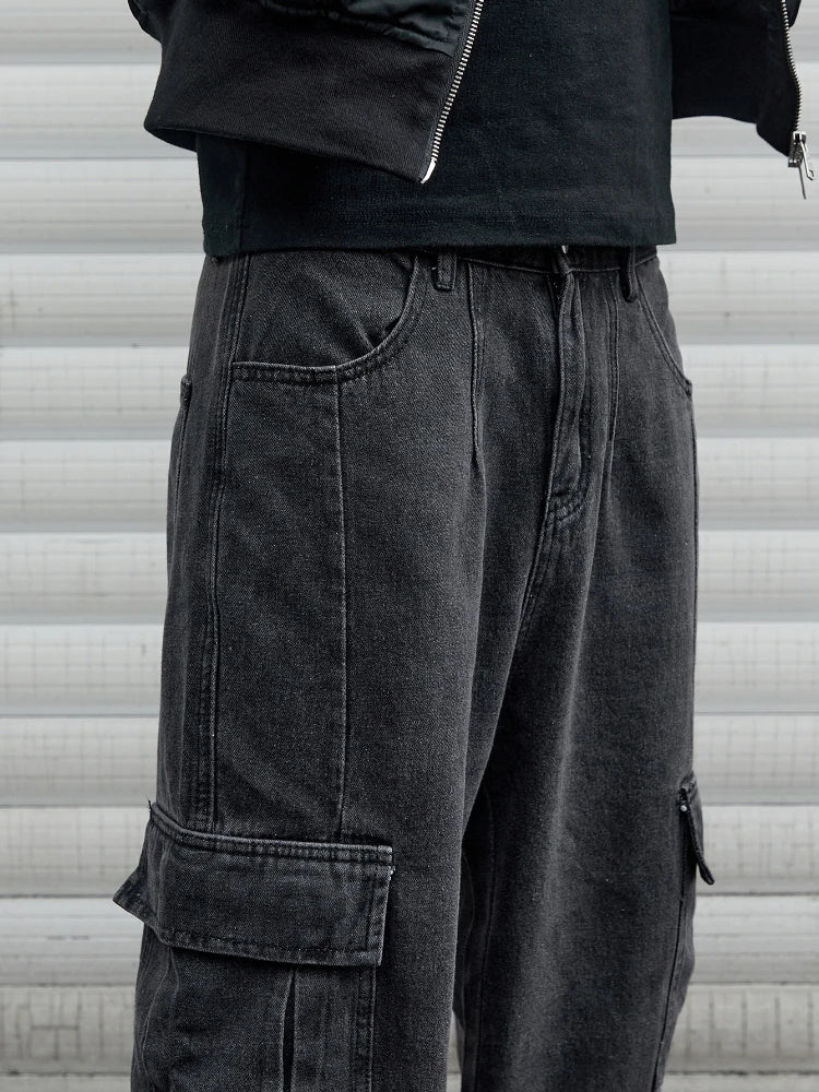 Y2k New Baggy Jeans Male Hip Hop Harajuku Trousers Wide Leg Denim Pants Men's Jeans Streetwear Korean Oversize Cargo Pants