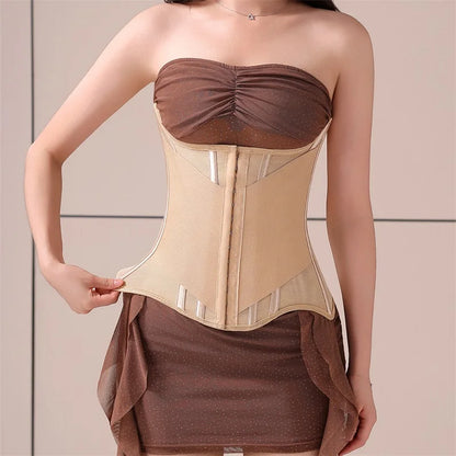 U-shaped Waist Trainer Corset Women Buttoned Shapers Breast Lifted Waist Trainer Steel Bone Slimming Womens Body Shapewear